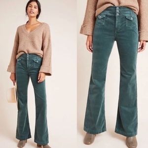 COPY - Pilcro High Rise Corduroy Bootcut Flare Trouser Jeans SIZE 29- Green